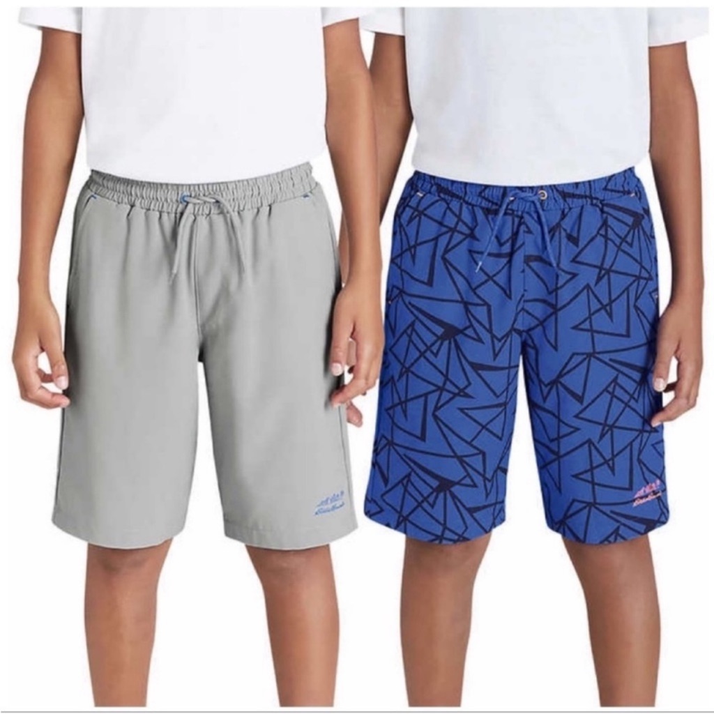 Nwt Eddie Bauer Youth Boys 2-Pack Hybrid Short Blue Gray Casual Active Summer